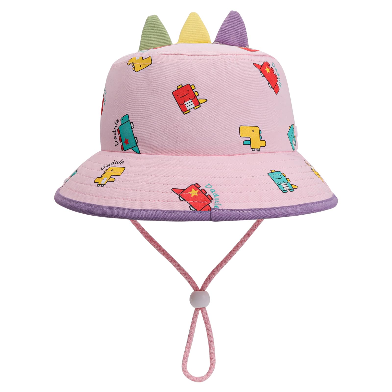 JUPSK Sombrero de Sol Bebé Niños Pequeños Verano Gorro Bucket Sun Hat UPF 50+ Protección Gorra de Playa Dinosaurios para Niños y Niñas de 2 a 4 años