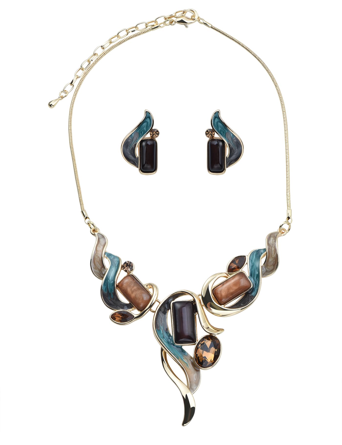 Retro Crystal Floral Petal Set