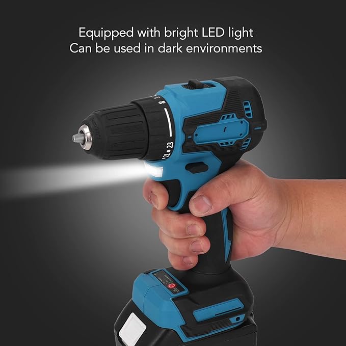 Taladro Atornillador Inalámbrico 18V 40Nm 23+1 Velocidades con Luz LED miniatura 3