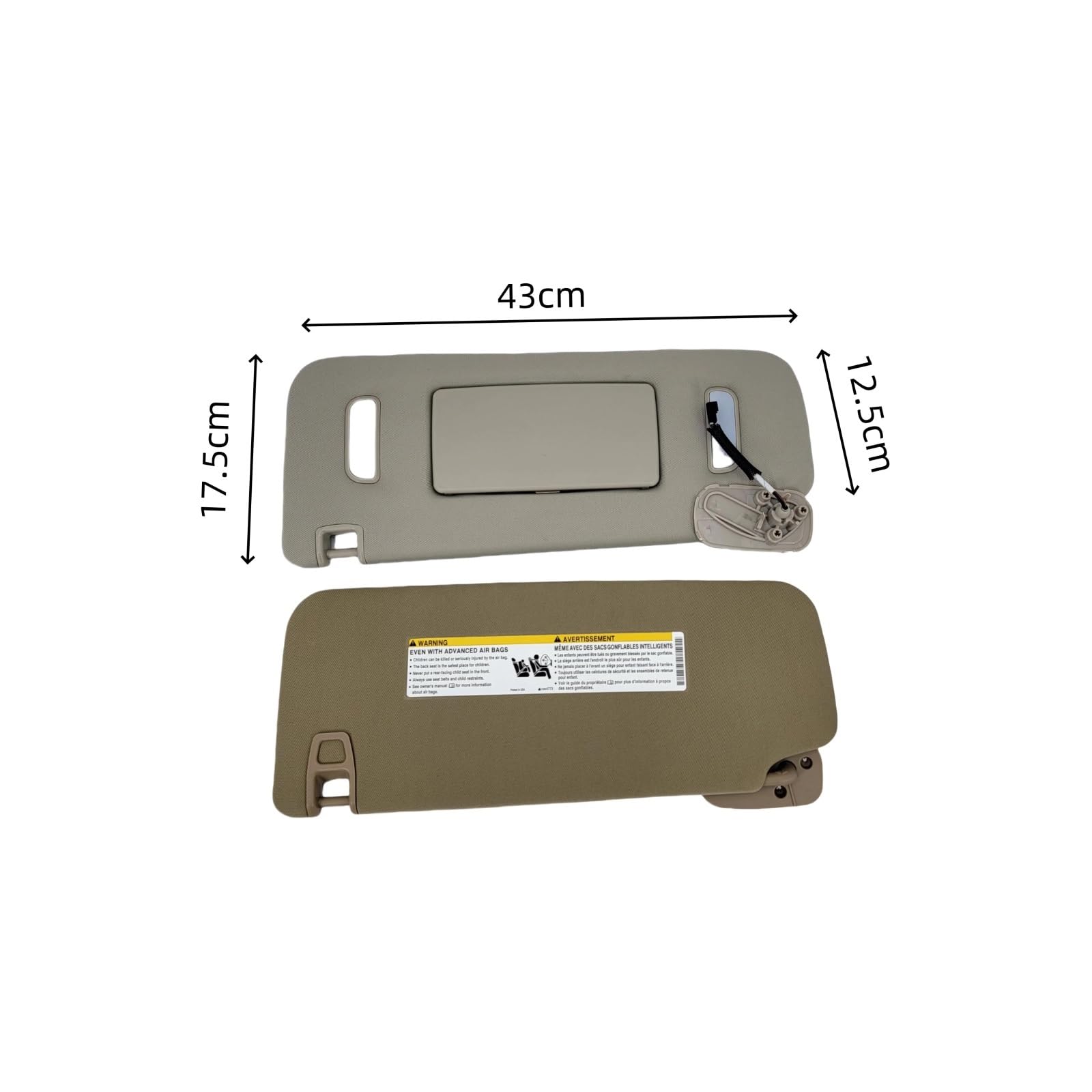 Parasol Accesorios Coche Parasol Interior 22850306 22850307 22850308 para GMC para Sierra para Yukon 2007-2014 Sombrilla(Grey,Izquierda)