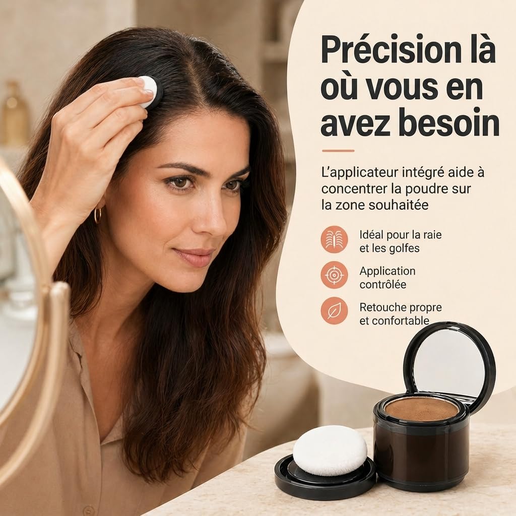 Avellio Poudre Cheveux, Racines Cheveux, Correctrice De Racines Instantanée, Enrichie En Kératine, Tenue Longue Durée, Résiste À L’Eau Et À La Transpiration, Fini Naturel Sans Résidus (Noir)