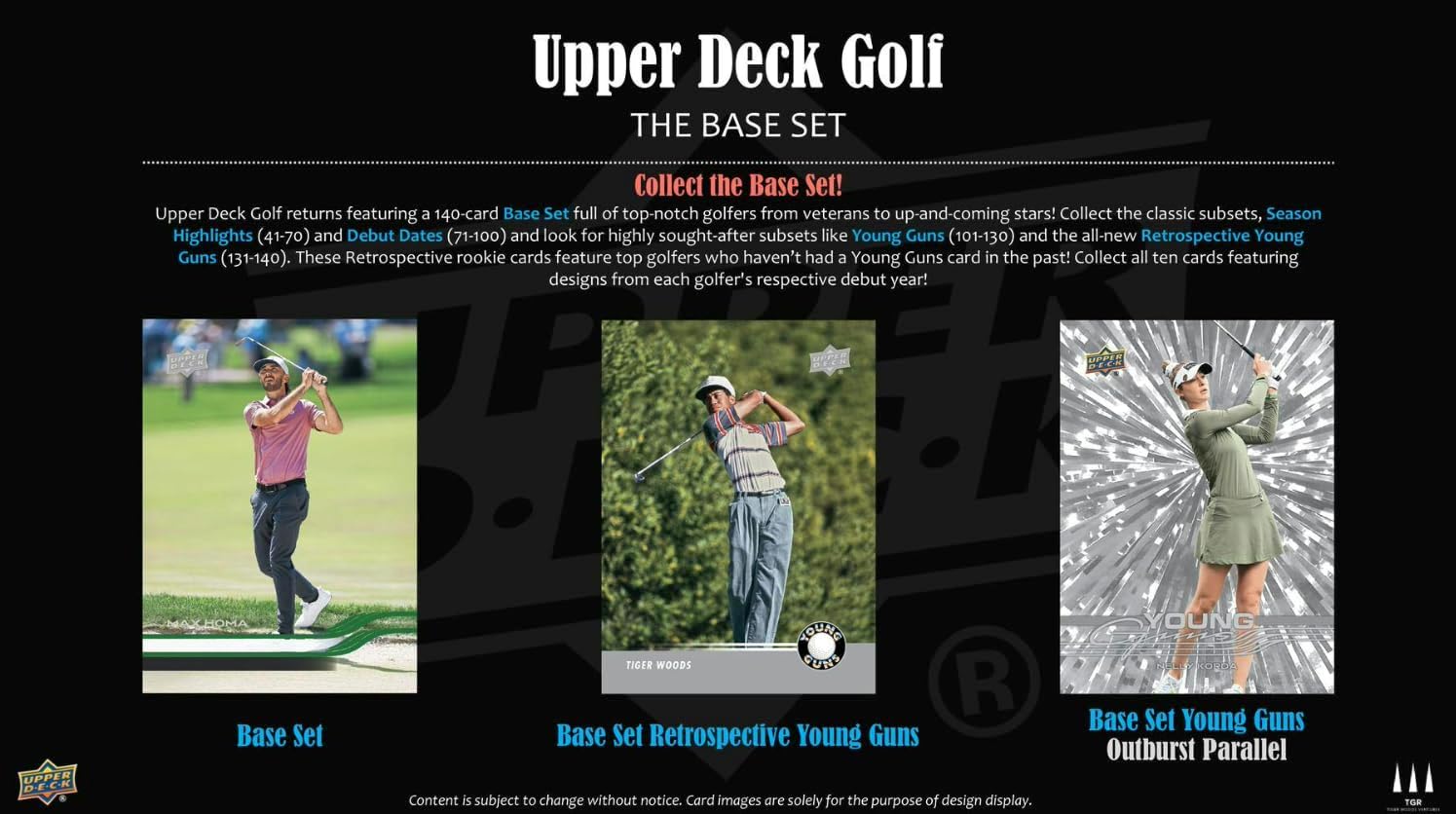 2026 Upper Deck Golf Tin, 8 Packs per Tin, 12 Cards per Pack