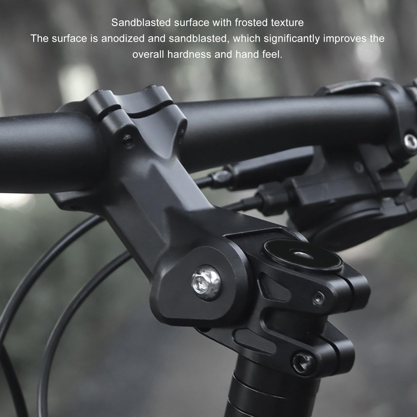 Wspornik Rowerowy 31,8 Mm, Czarny Stop Aluminium Amortyzujący Wspornik Kierownicy Rowerowej Zapewniający wygodną jazdę, do Roweru Szosowego i Górskiego