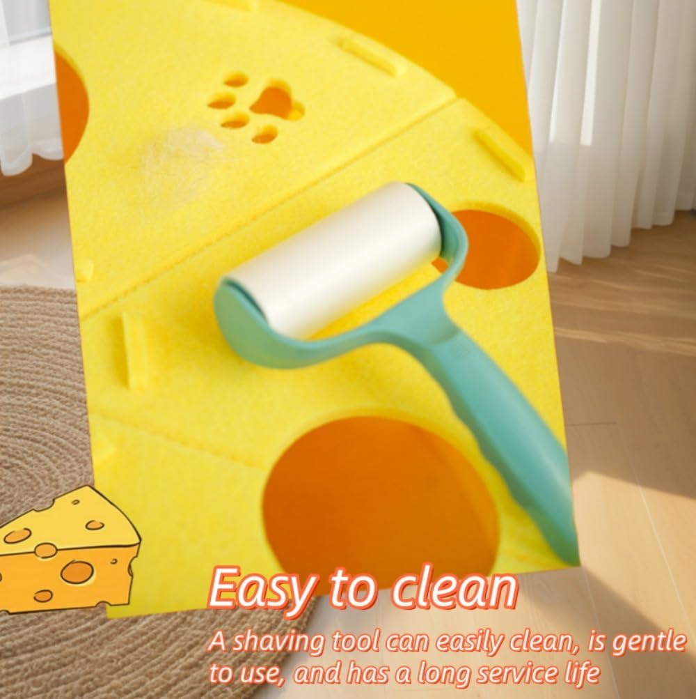 Large Cat Tunnel Bed Indoor Cat Endless Loop Cat Hide-and-Seek Tunnel Comes with Toy Balls Cheese-Shaped Tunnel Suitable for Cats Weighing No More Than 22 Pounds