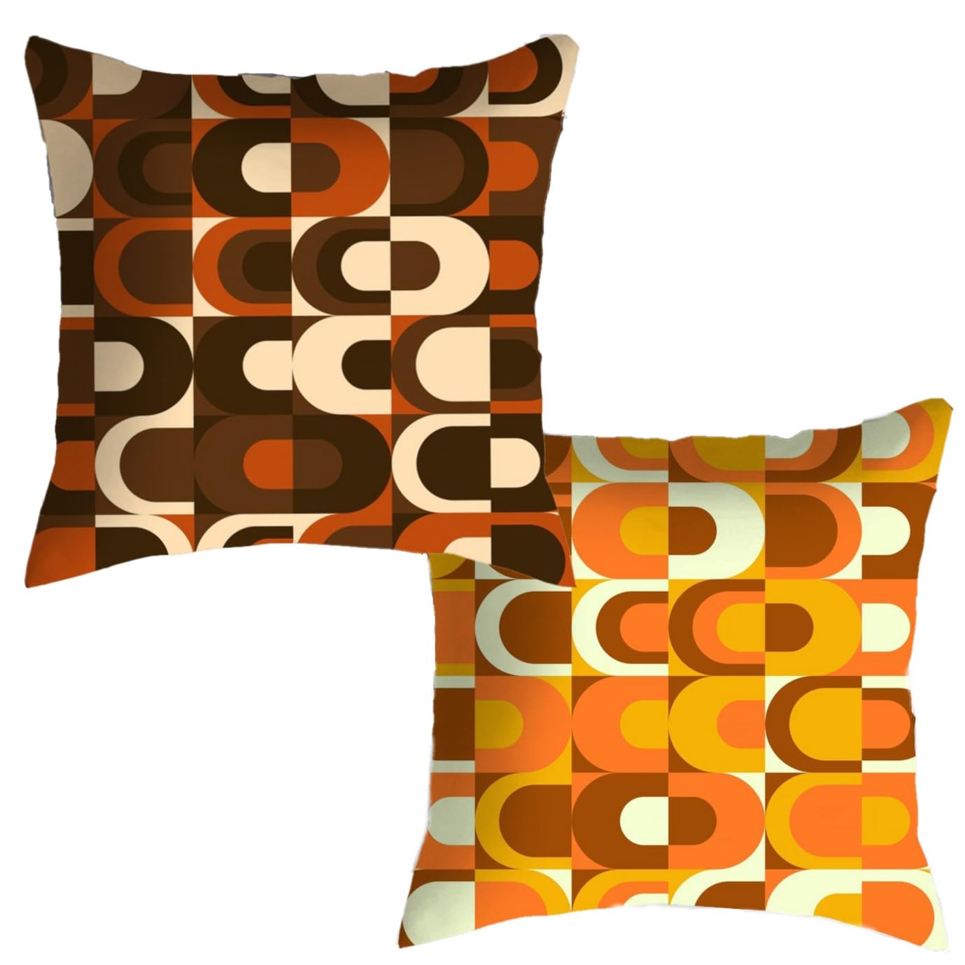 クッションカバー２枚セット Amazon.co.jp: miagolale ミッドセンチュリー クッションカバー 45