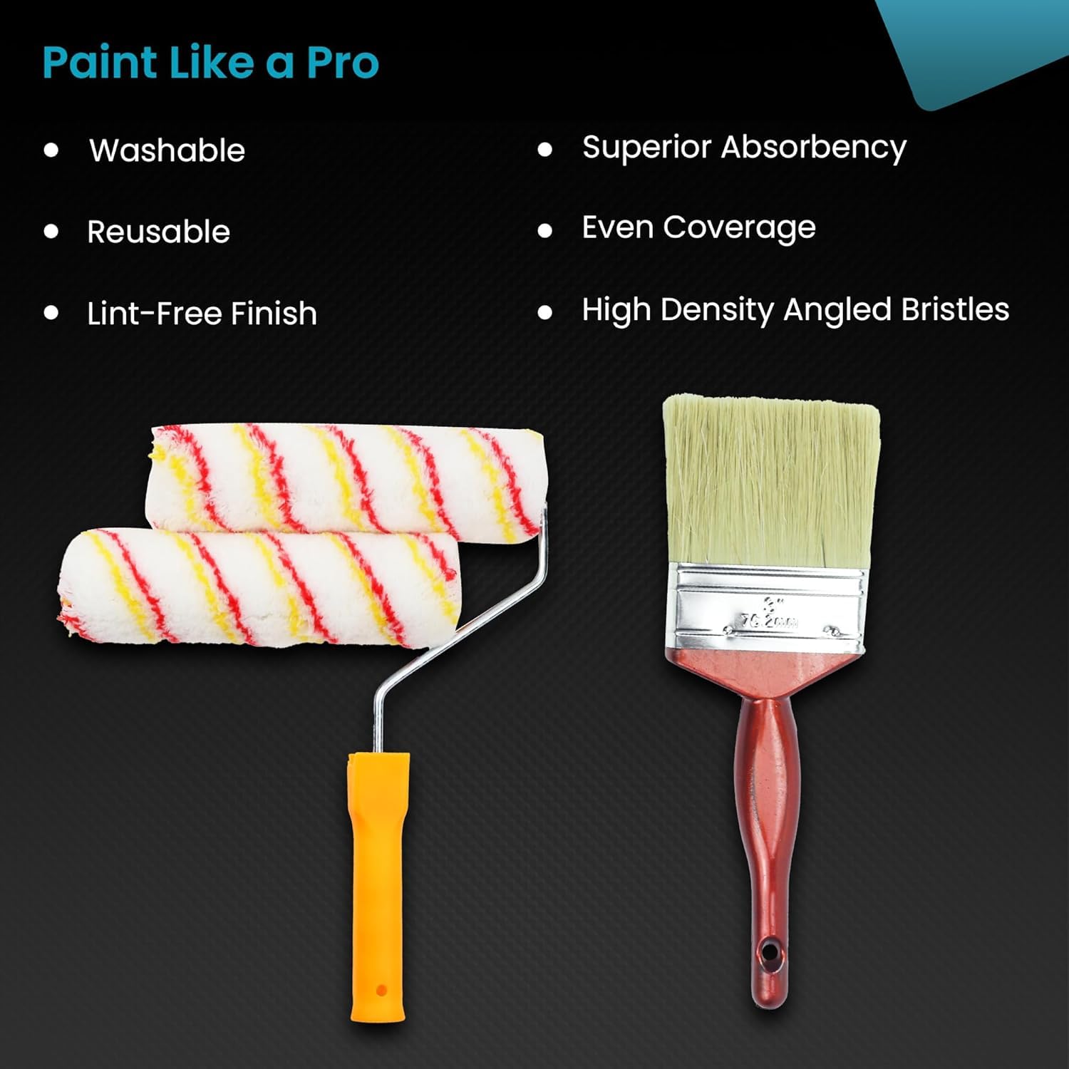 ALF DIY Paint Kit - Complete Self-Painting Set with Essential Tools - Painting Tray | Paint Roller | Paint Brush | Waterproof Sandpaper | Masking Tape | Hand Gloves for Painting at Home. 3