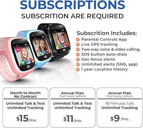 Miniatura 4 de Reloj para niños con rastreador GPS, llamadas bidireccionales, seguimiento en tiempo real y alertas SOS, reloj inteligente para llamadas y mensajes