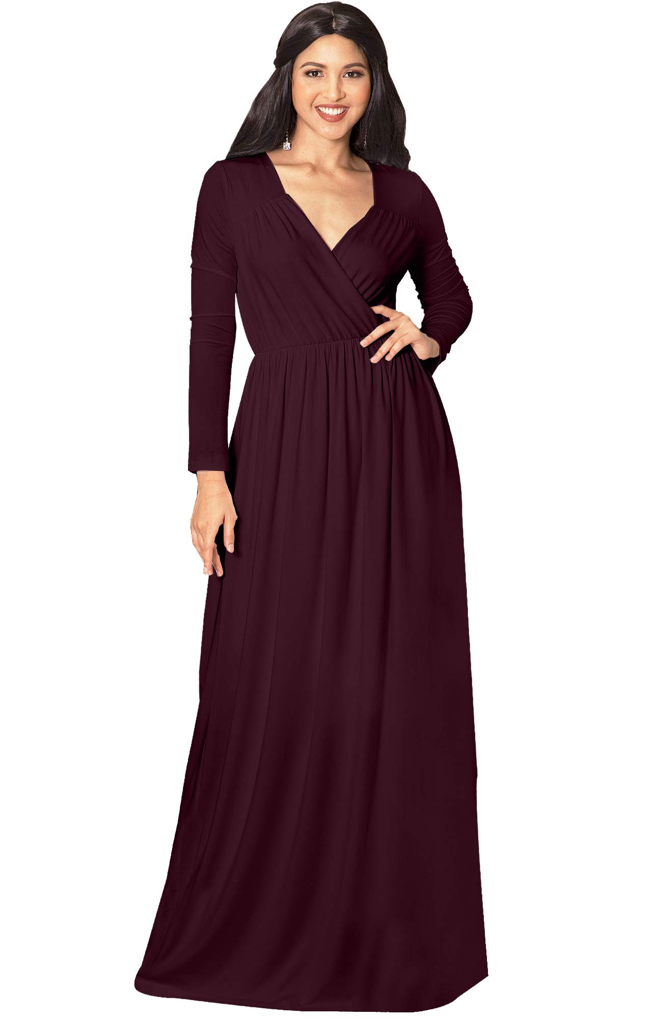 long sleeve occasion maxi dress