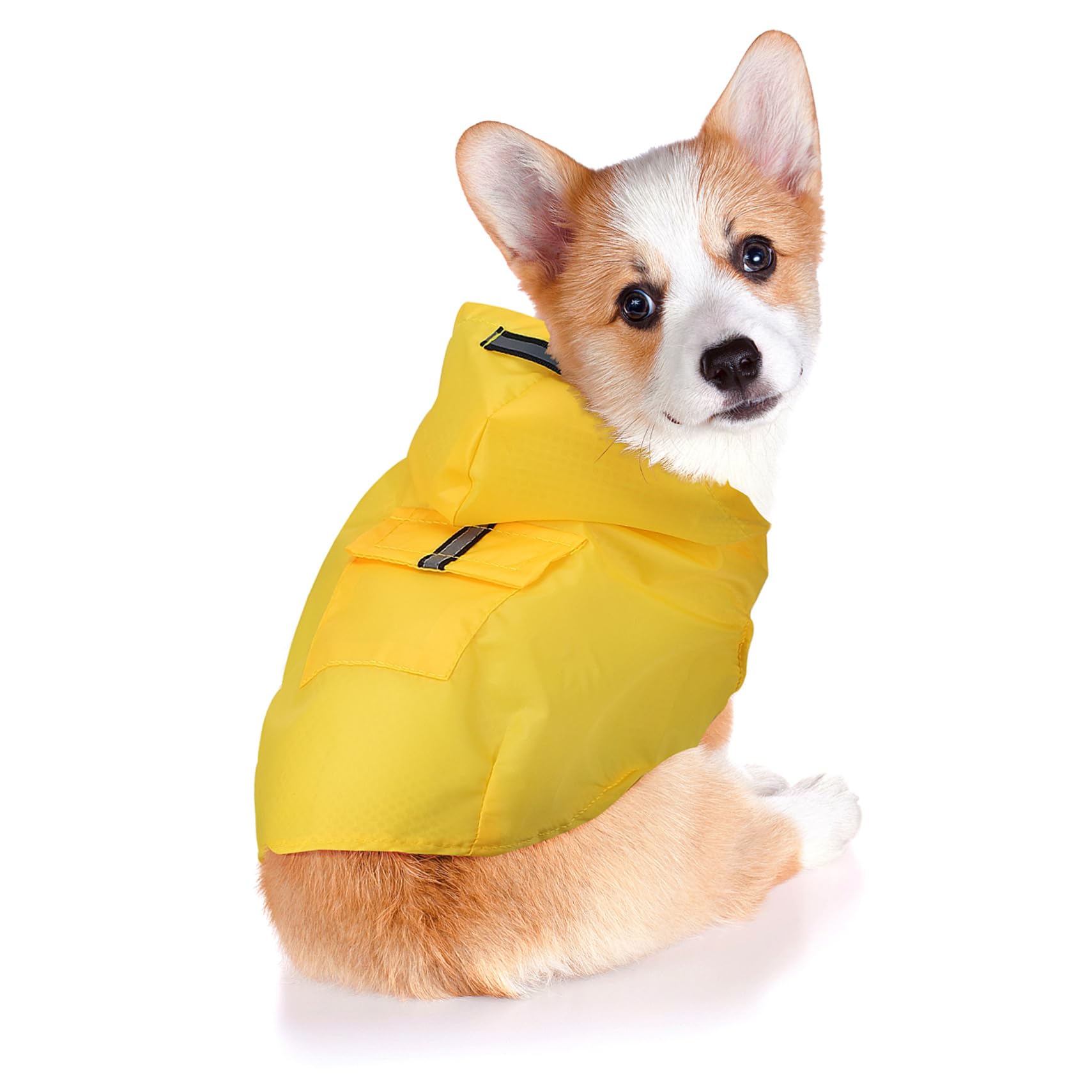 JOINPAYA Rainproof Dog Coat Small Dog Rainwear Puppy Raincoat Hood Comfortable and Polyester Fine Stitching
