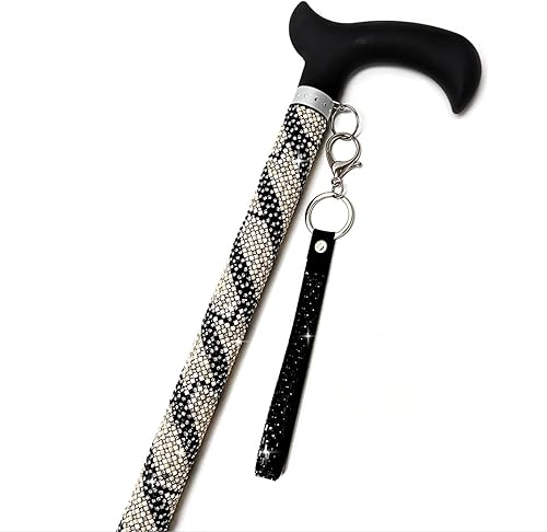 Jacqueline Kent Bastón de azúcar ajustable, color beige y negro