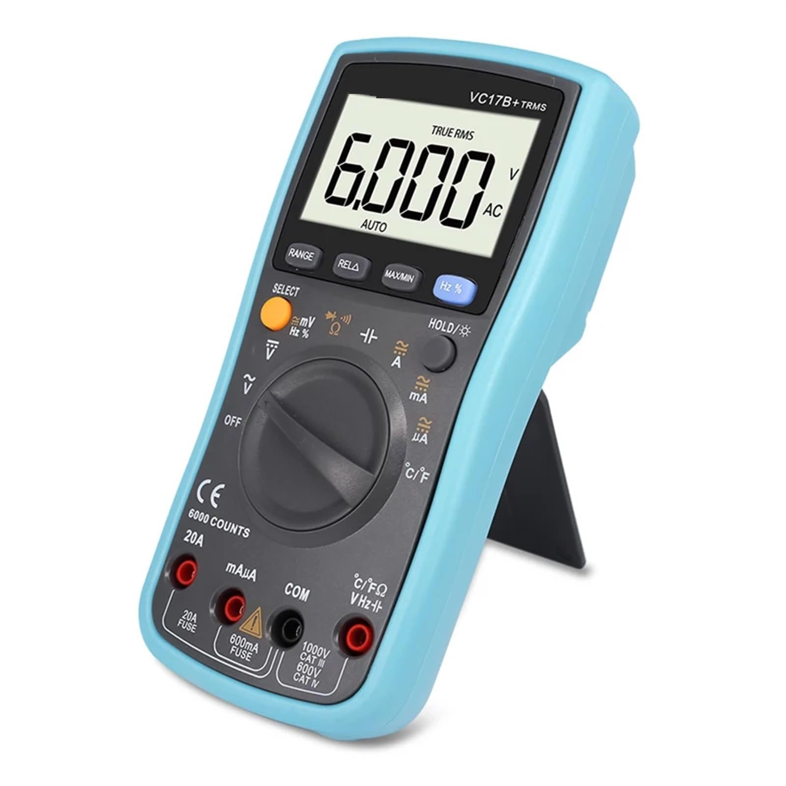 Tester tranzystorów i kondensatorów Lcr Esrmeter VC17B+ cyfrowy multimetr 6000 zliczeń multimetr multitester cyfrowy profesjonalny Dla indukcyjności i pojemności