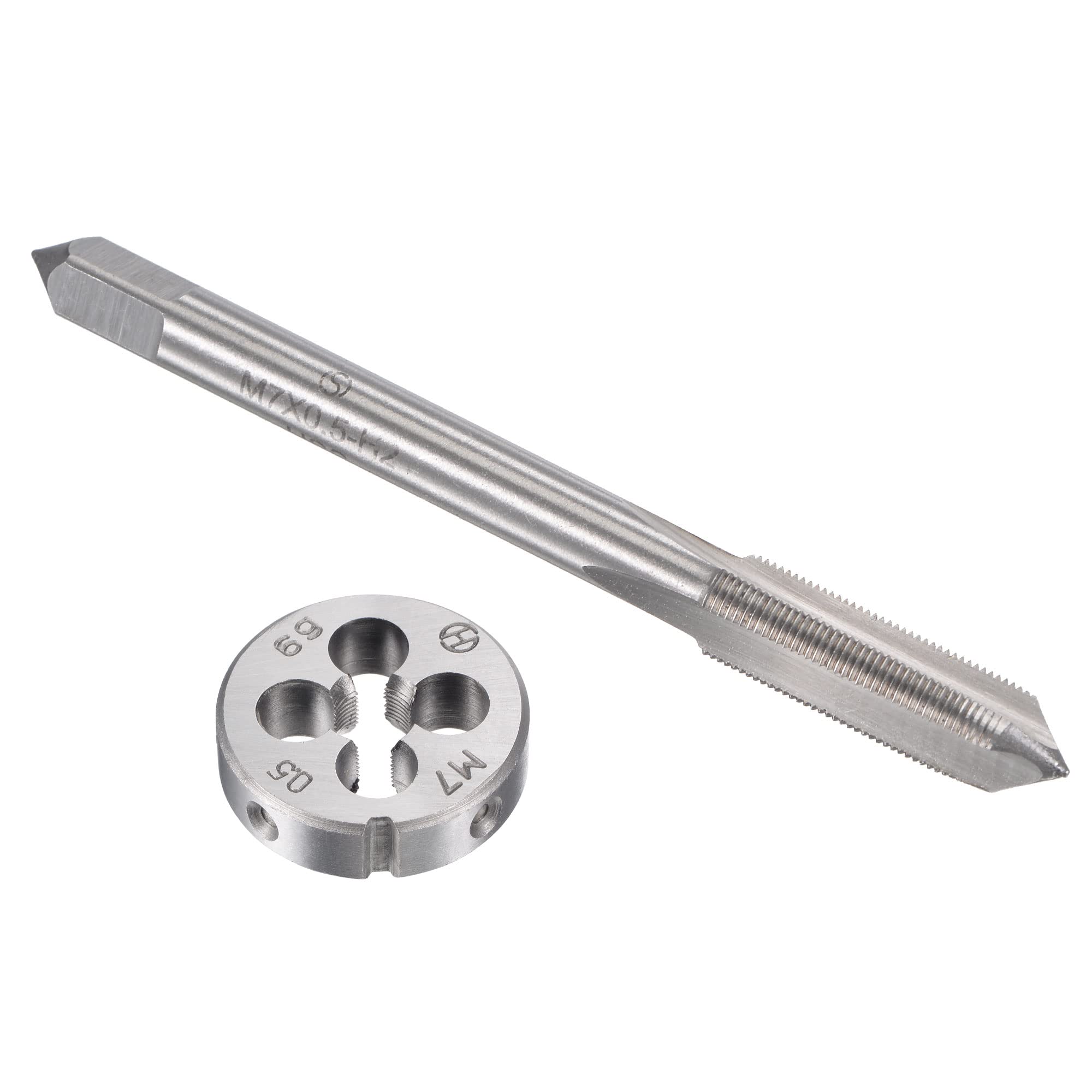 Taraud et filière M7 x 0,5 mm uxcell HSS pour usinage de filetage fin