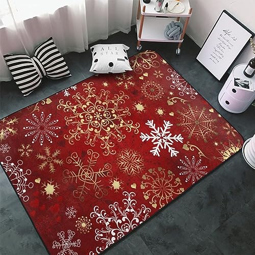 Tapis doux Noël rouge grand format pour protéger le sol de la salle de jeux