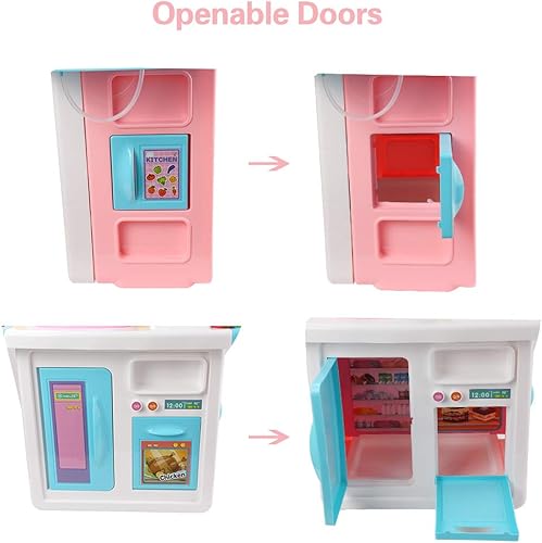 Miniatura 4 de Toy Kitchen Playset with Pot Stove Sink Fridge Sound Light Kids Pretend Play Set