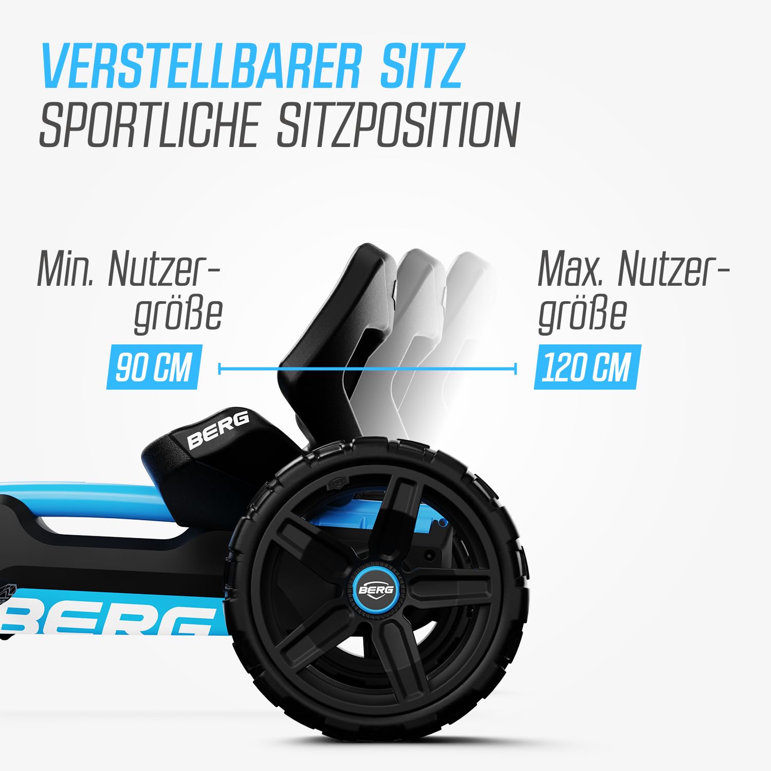 BERG Pedal-Gokart Reppy Blau, KinderFahrzeug, Tretfahrzeug mit hohem Sicherheitsstandard, Kinderspielzeug geeignet für Kinder im Alter von 2-6 Jahren