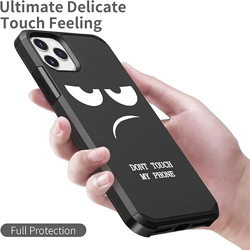 Miniatura 6 de Funda para iPhone 11 Pro Max, bonita funda Don't Touch My Phone a prueba de golpes, de doble capa, resistente, de silicona, funda de plástico para