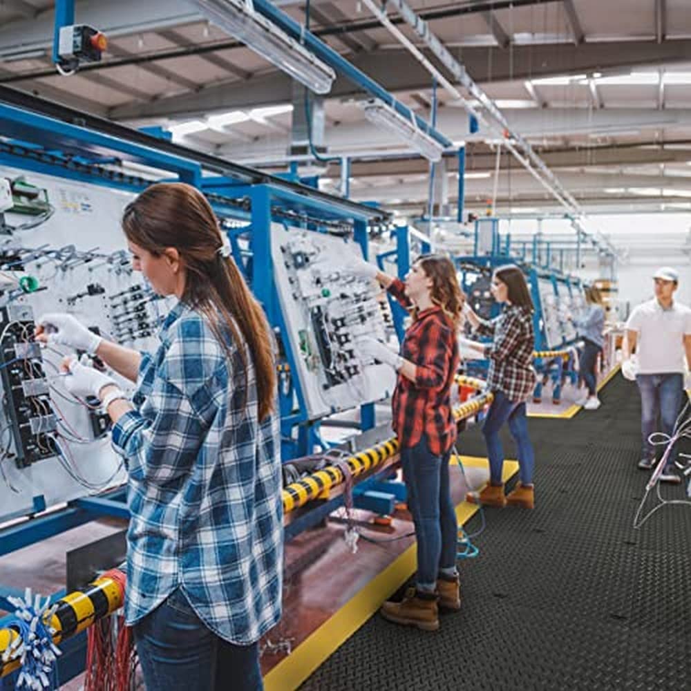 Notrax Negro De- Flex Esd Alfombra, 45 Cm X 45 Cm