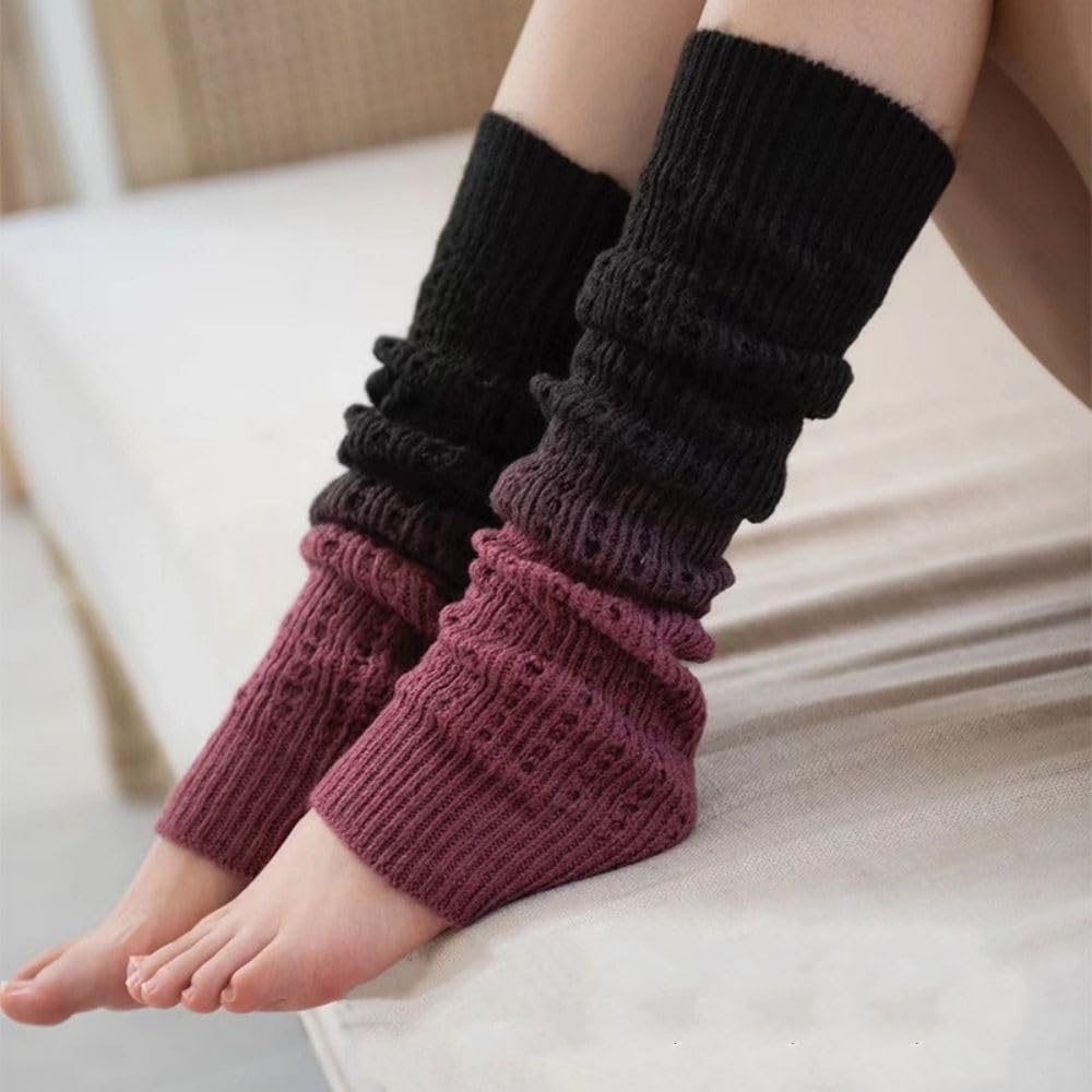 Jesienne i zimowe modne miękkie kaszmirowe skarpety, skarpety do układania w stos, skarpety do jogi, ciepłe skarpety z dzianiny, legginsy, skarpetki do tańca dla kobiet, kobiet, dziewcząt (6 par),
