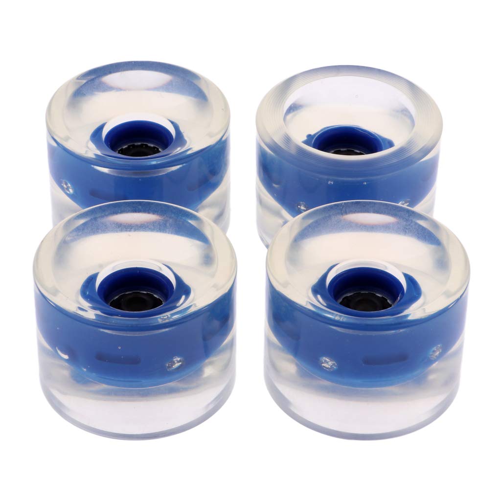 4 sztuki 70 mm świecące koła deskorolki longboard świecące w nocy 78A białe