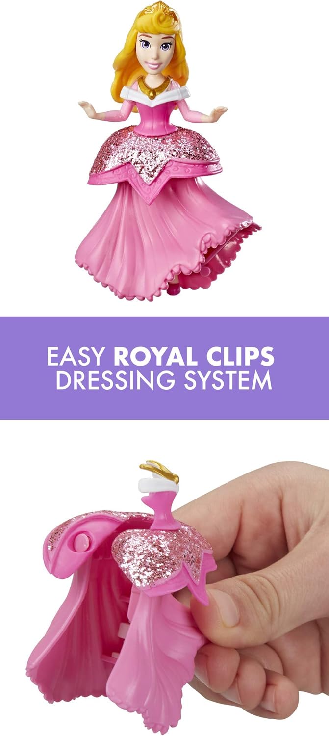 Disney Princess Aurora Doll with Royal Clips Fashion, One-Clip Skirt