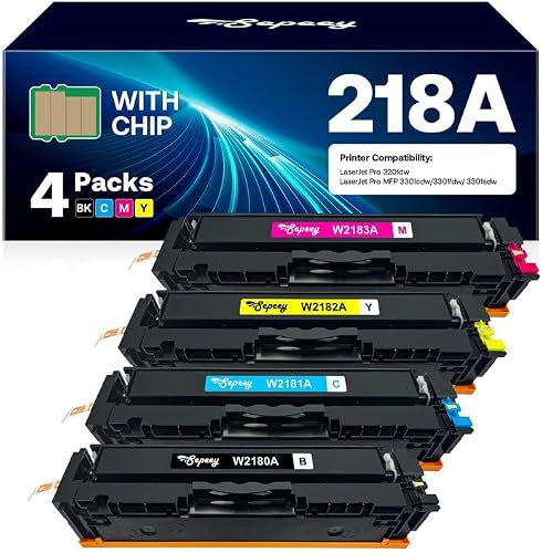 KOTANG 218A Toner Cartridge 4 Pack Compatible with HP 218A 218X Toner Cartridge 