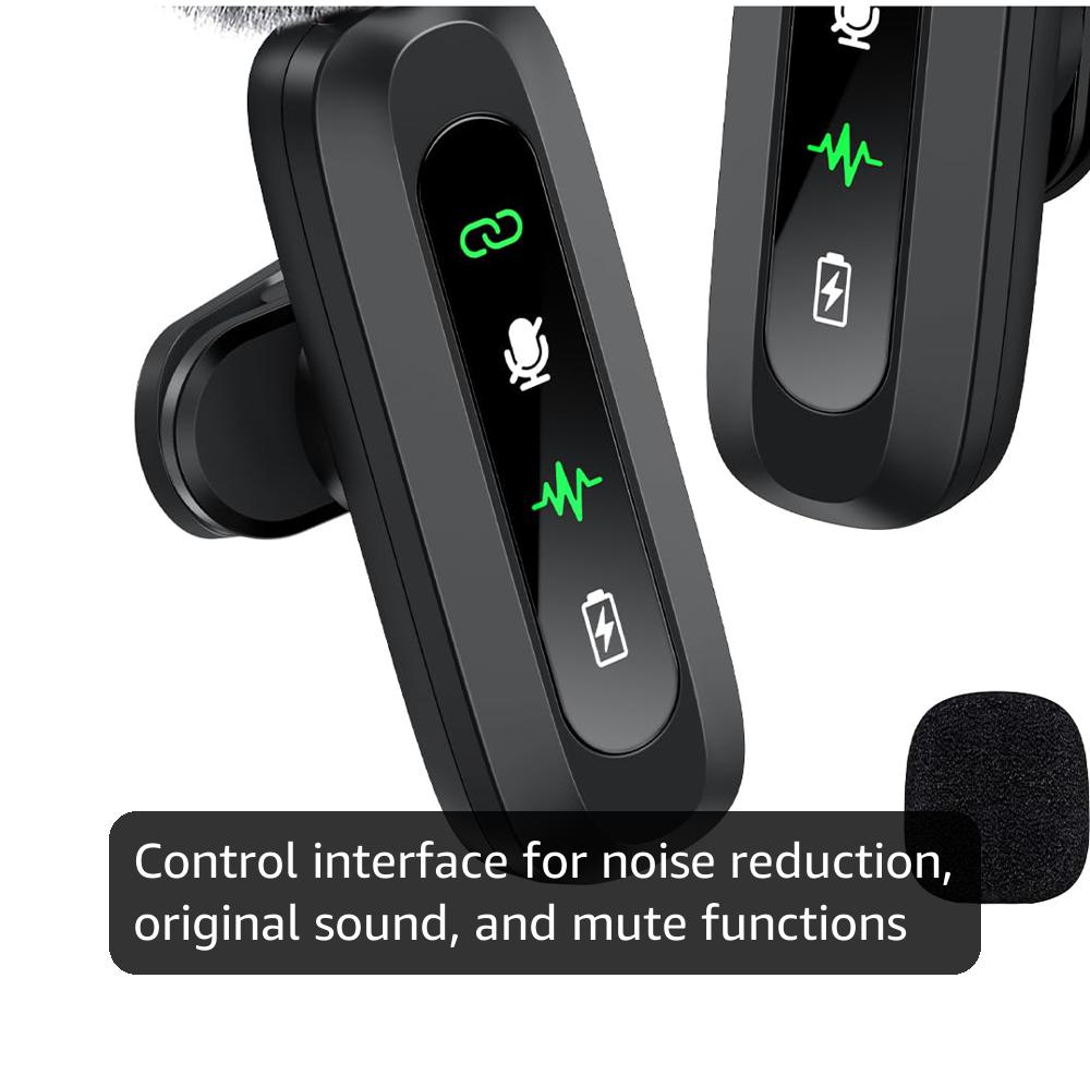 GoorDik Wireless Lavalier Microphone for iPhone Recording Clip-on Mini Mic for iPhone/for iPad Video Recording with Rotatable Clip&Denoise Recording, Portable Mic Set for Content Creators