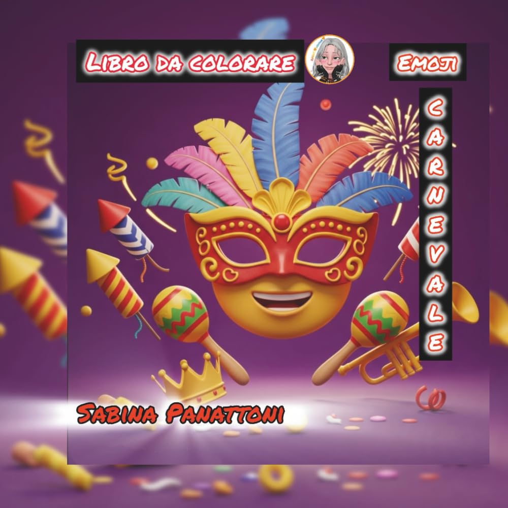 Emoji Carnevale: Libro da colorare