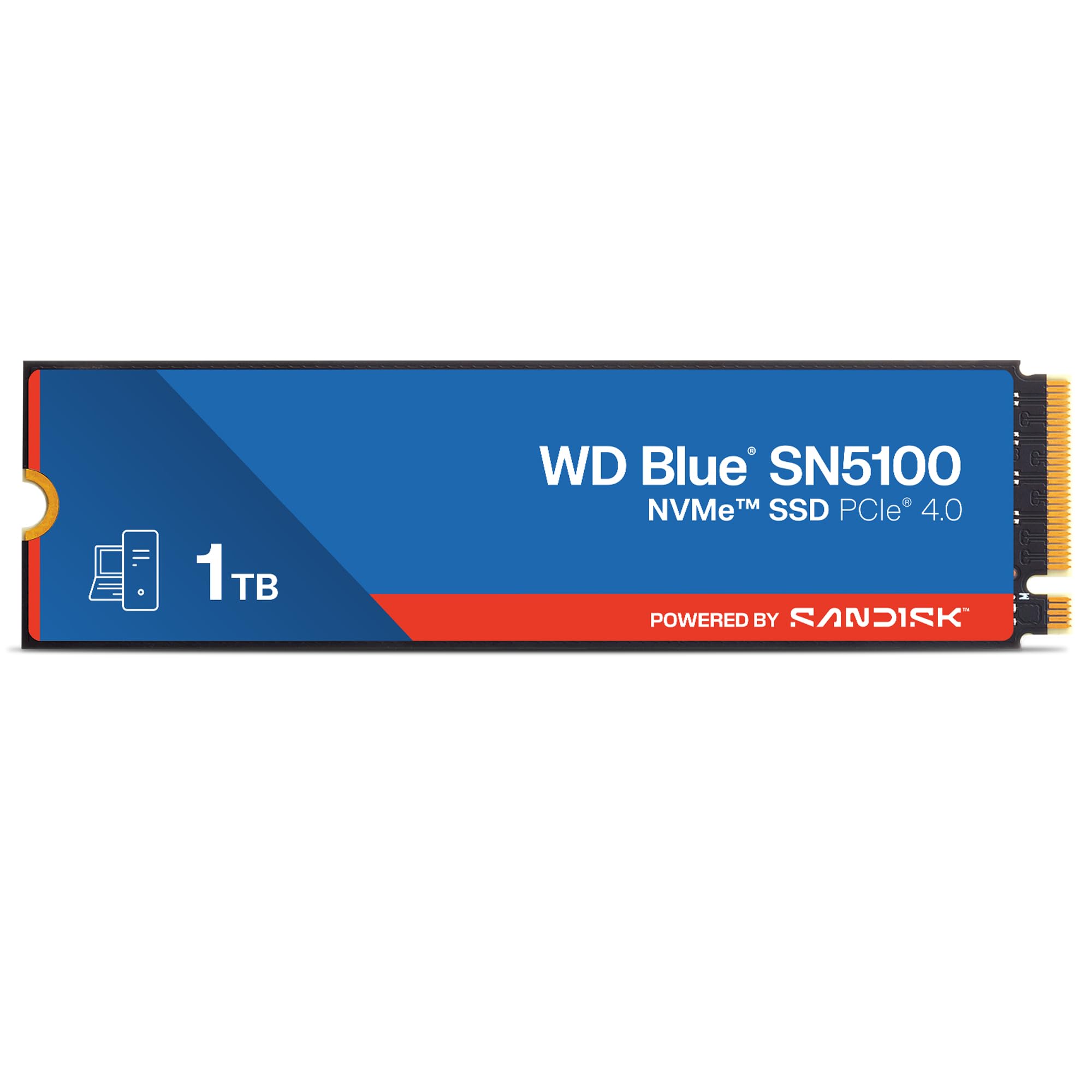 WD Blue SN5100 1TB NVMe SSD - M.2 2280, PCIe Gen 4.0, Internal Solid State Drive - Read Speeds Up to 7,100MB/s, Upgrade Storage for PC/Laptops - WDS100T5B0E