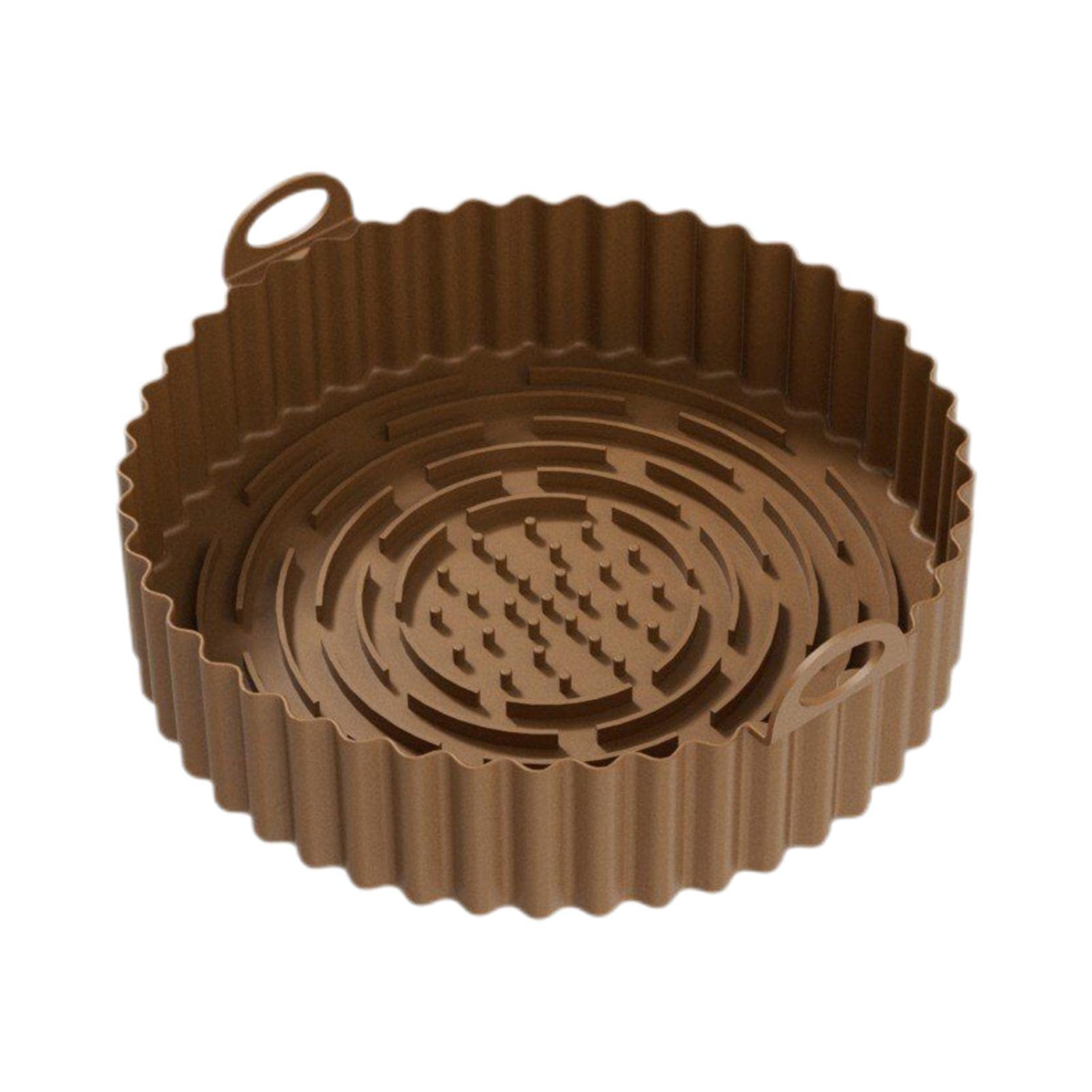 7.87 Inch Air Fryer Silicone Liners, Reusable Air Fryer Liners, with Handle, Round Air Fryer Replacement Basket, Non-Stick Air Fryer Accessories for Oven Microwave