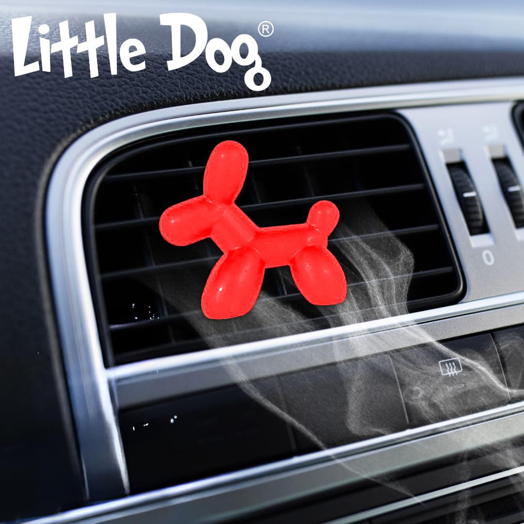 Little Joe Little Dog Perfumador de Gel Aroma Cereza para Aireador de Coche. Larga duración, hasta 45 días. Aroma Irresistible y Divertido para Todos los Públicos.