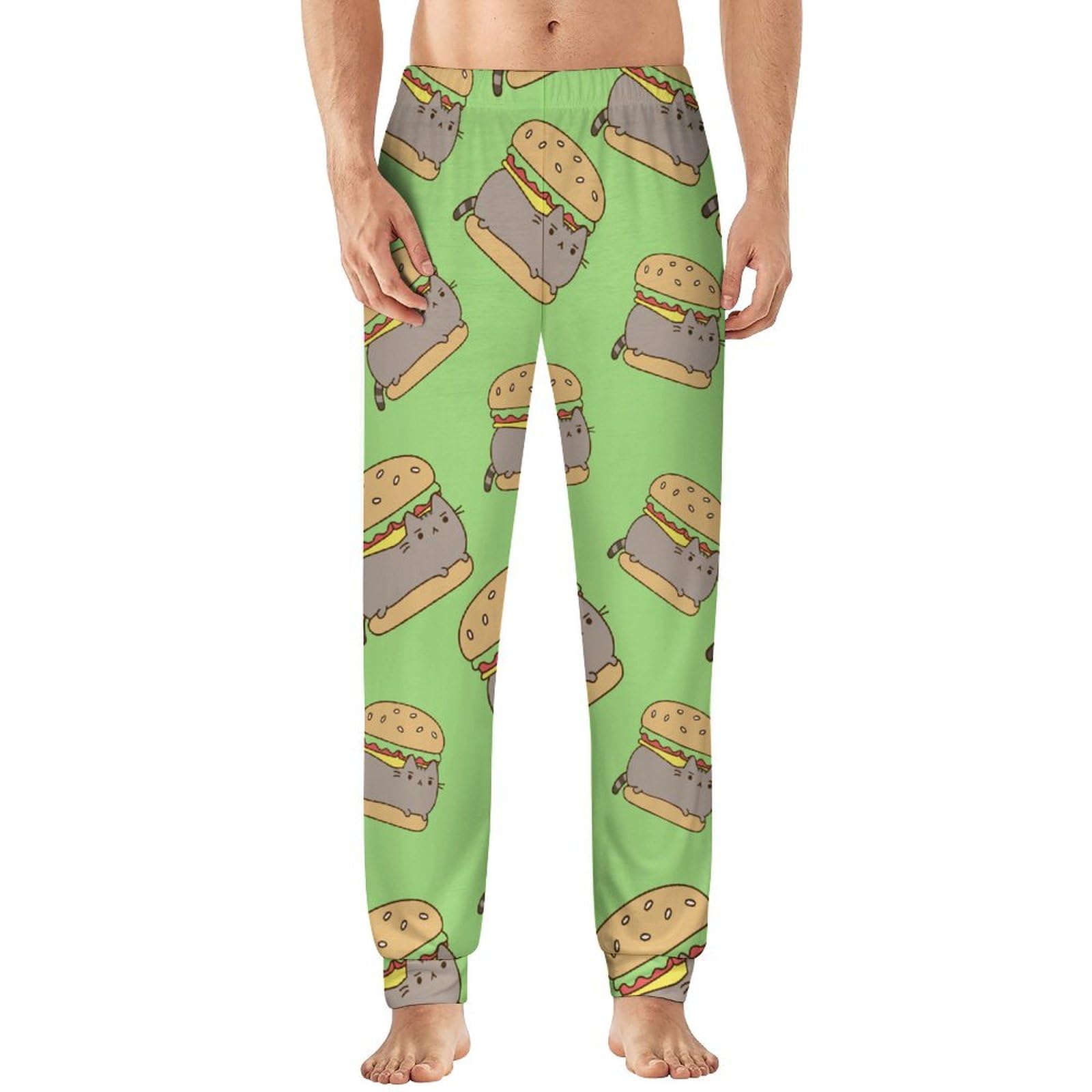 Leuke katten bruine heren pyjama broek katoenen pyjama broek lichtgewicht pyjama broek met zakken, Cute Cats Bruin, XXL Leuke katten bruine heren pyjama broek katoenen pyjama broek lichtgewicht pyjama broek met zakken, Cute Cats Bruin, XXL
