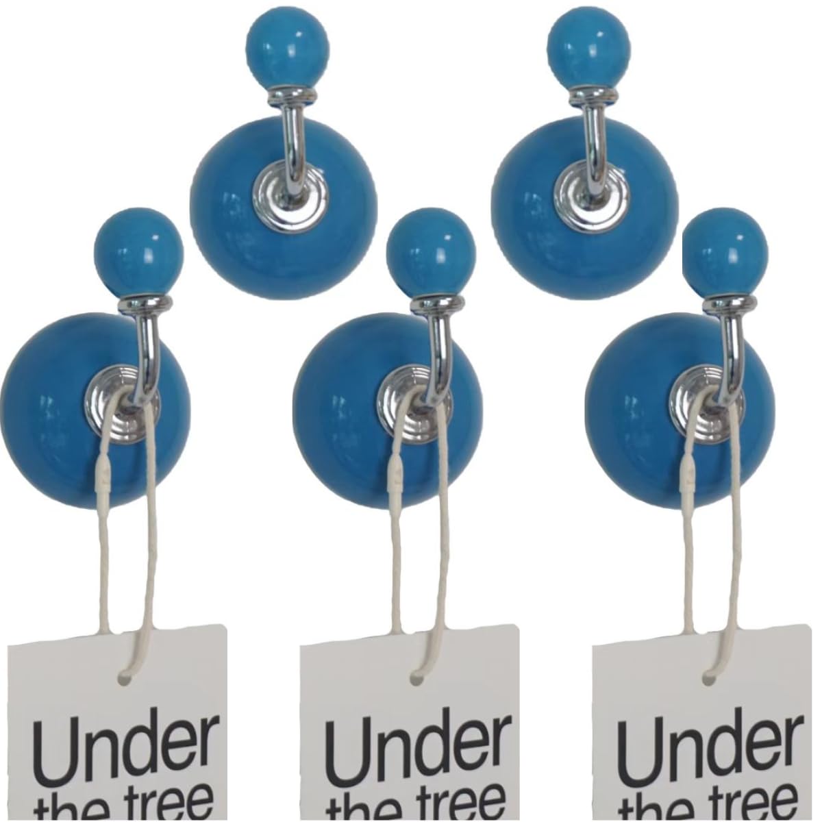 5Pack Colorful Magnetic Hooks, Heavy Duty Magnet Hooks for Refrigerators,Magnetic Hook for Hanging, Keys, Lockers, Home, Office, Classroom (Blue)