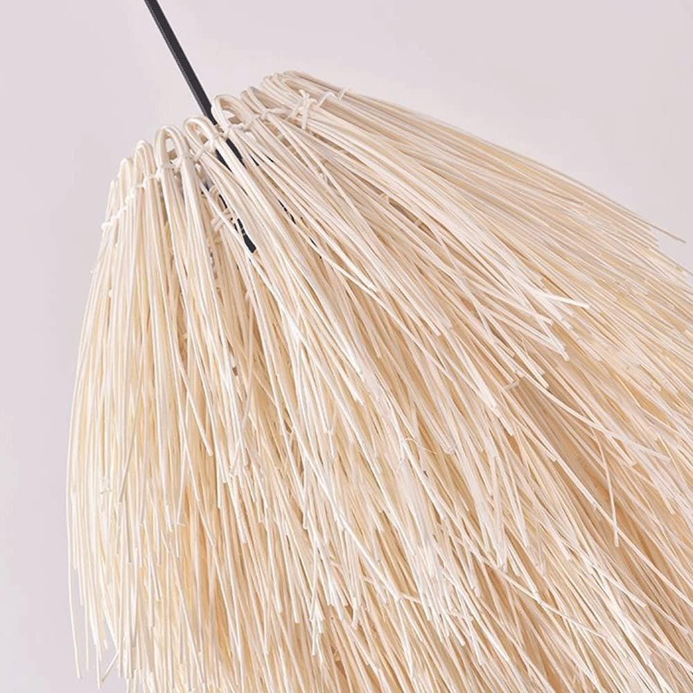 Generico LAUMZX Lampadario a sospensione in bambù europeo in rattan intrecciato a mano E27 Lampada a creativa a soffitto for ristorante Bar Sala da tè pranzo