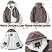 LTHTX Men's Double-Layer Fleece Hooded Jacket, Polar Fleece Jacket Mens Warm Winter Jacket Tactical Coat with Pockets, sky blue, Large