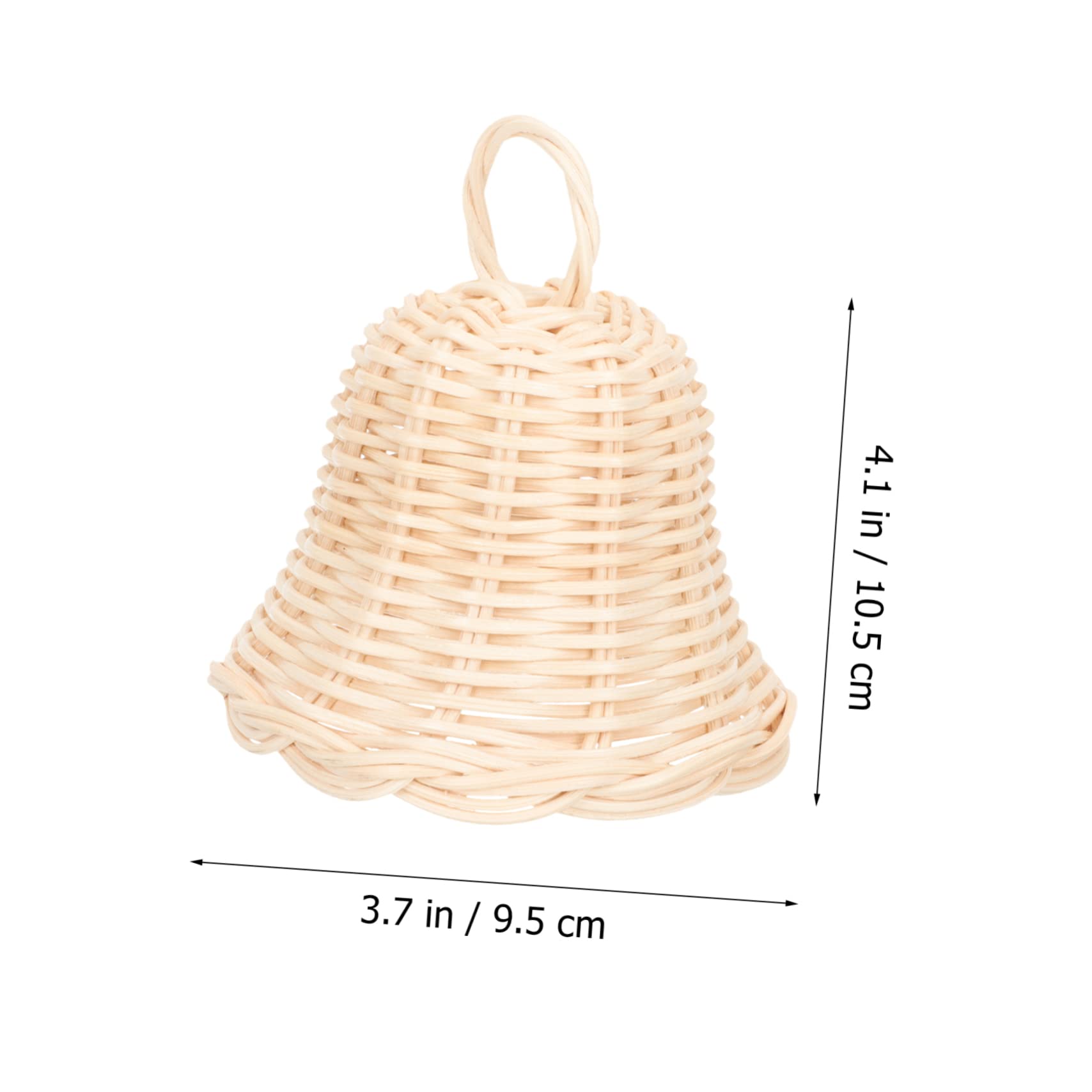 PRETYZOOM 3 Pezzi Di Ornamenti Natalizi A Forma Di Campana Ciondolo Natalizio in Rattan Intrecciato Ciondolo Per Albero Di Natale Decorazione A Forma Di Campana