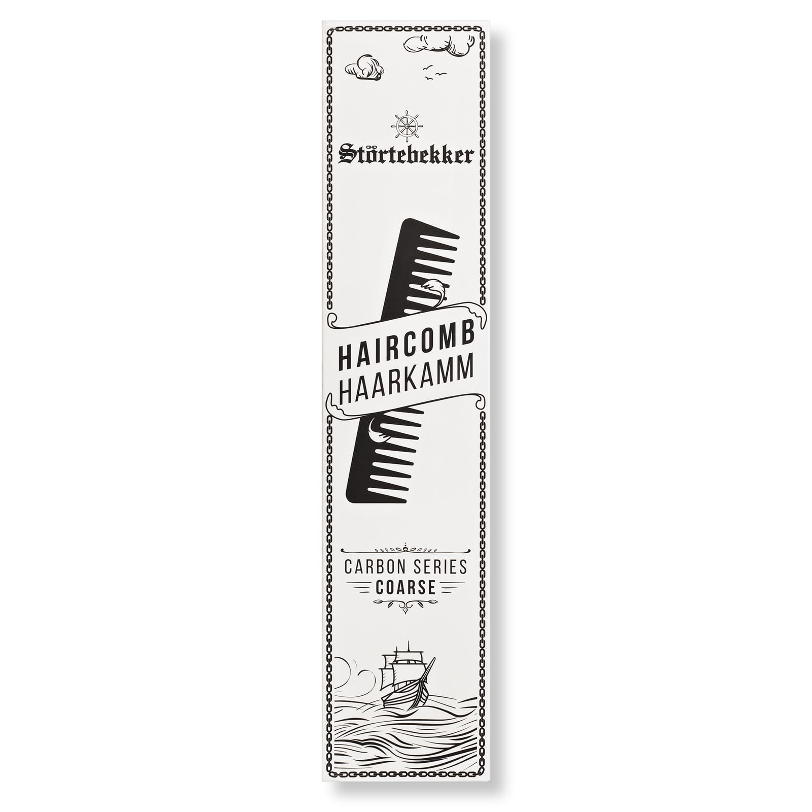 Störtebekker® Premium Styling Comb for Men Shatterproof Hair Comb, Men's Coarse Carbon Comb - Image 3