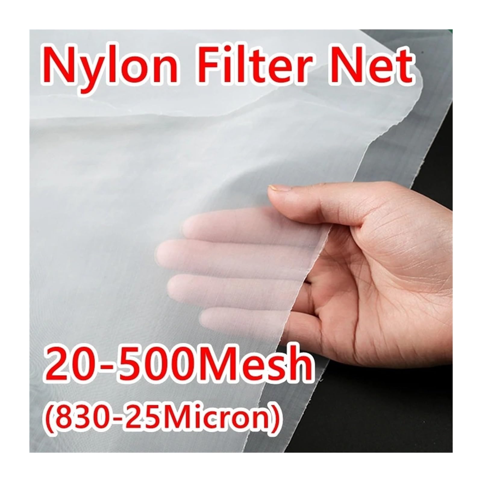 Filtro a rete in nylon 20/40/80/100/120/150/160/200/250/300/350/400/450/500 maglia 180-25 micron filtro acqua per vino purificare inchiostro vernice (450Mesh 31Micron, 1x1) meter)