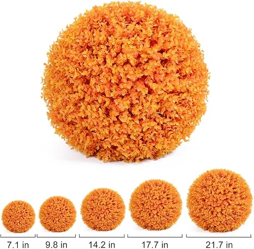 Miniatura 8 de 1 bola de topiario artificial con flores, plantas artificiales de boj topiario, bolas artificiales de boj para plantas, bolas decorativas para patio
