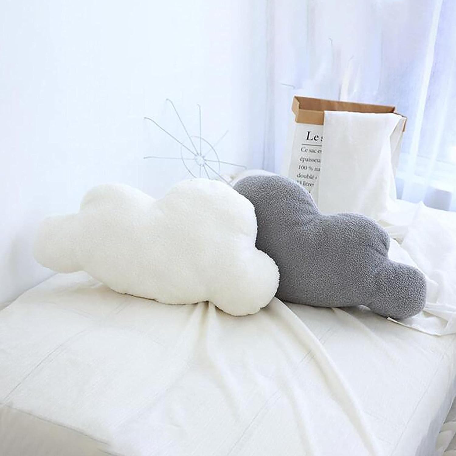 Fahrpxxo 10/15 Inch Lovely Throw Pillows Cloud Pillow Clouds Shaped Pillows, Soft