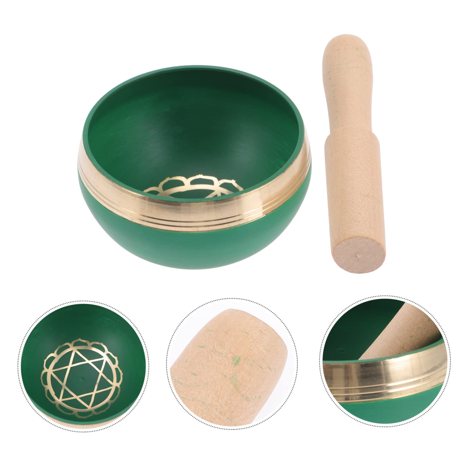 ERINGOGO 1Set Singing Bowl Chakra Bowl for Meditation and Therapy Includes Mallet for Yoga Relaxation and Relief Design