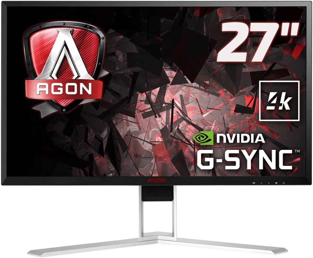 AOCAGON AG271UG 27” Gaming Monitor, G-SYNC, 4k/ UHD (3840x2160), IPS Panel, 60Hz, 4ms, Height Adjustable, DisplayPort, HDMI, USB