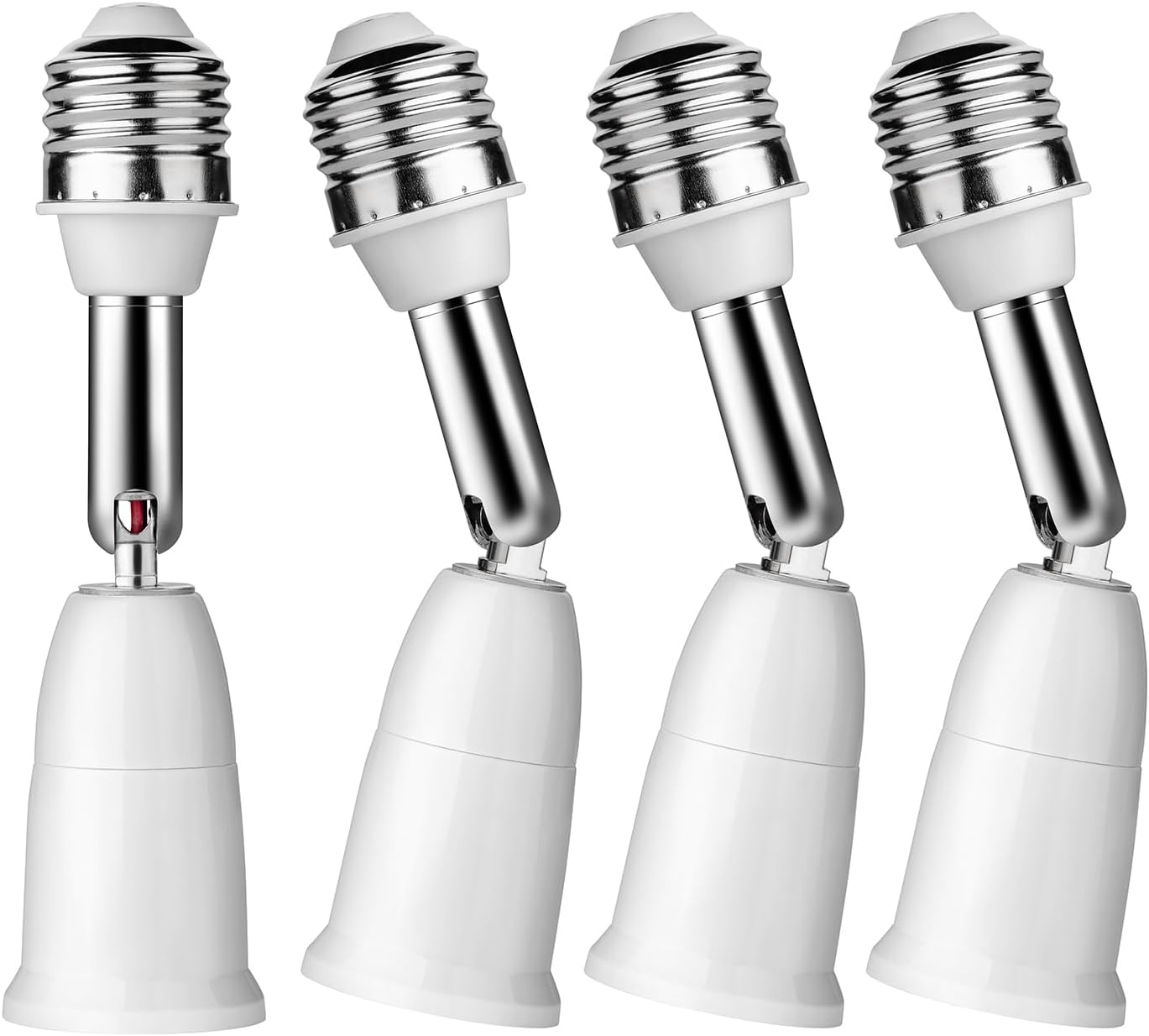 iKefe E26/E27 Light Bulb Socket Extender Adapter,180 Degree