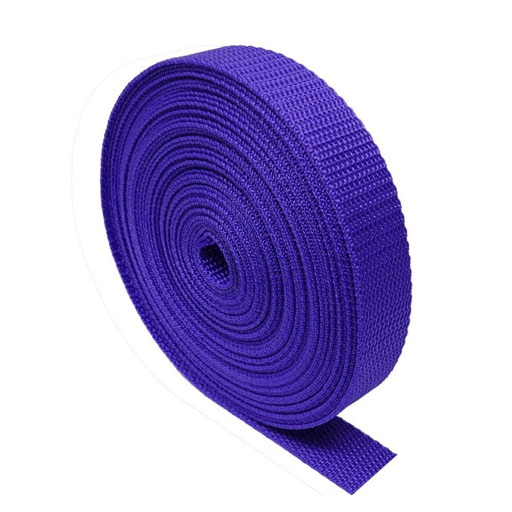 20mm Webbing Strap, Purple - Strong Woven Polypropylene Webbing Tape for Bag Handles, Straps for Bags, Upholstery, Belts & Crafts - 5 Metre Pack — image 1