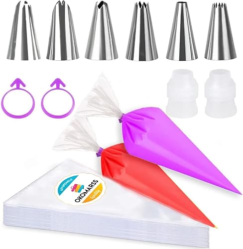 OKOMARSS Bolsas desechables para tuberías, 100 piezas de 18 pulgadas transparentes antiestallido, bolsas de glaseado para decoración de pasteles, disponible en Yaxa Colombia