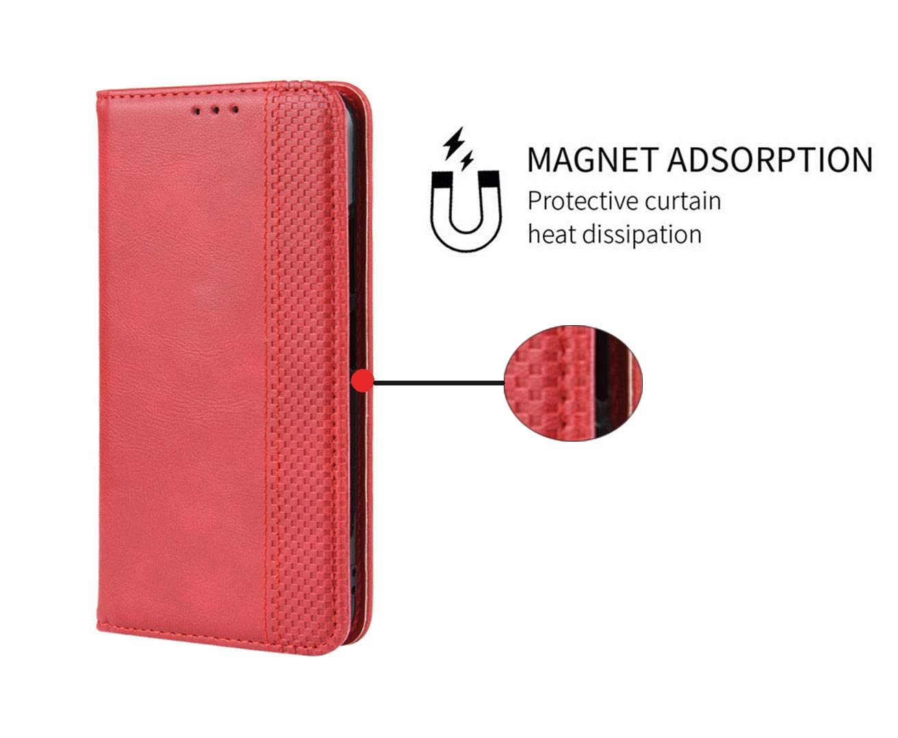 DEDUX Custodia Portafoglio In Pelle Per Xiaomi Redmi 12 | Slot Carte, Supporto, Chiusura Magnetica, Marrone - 4