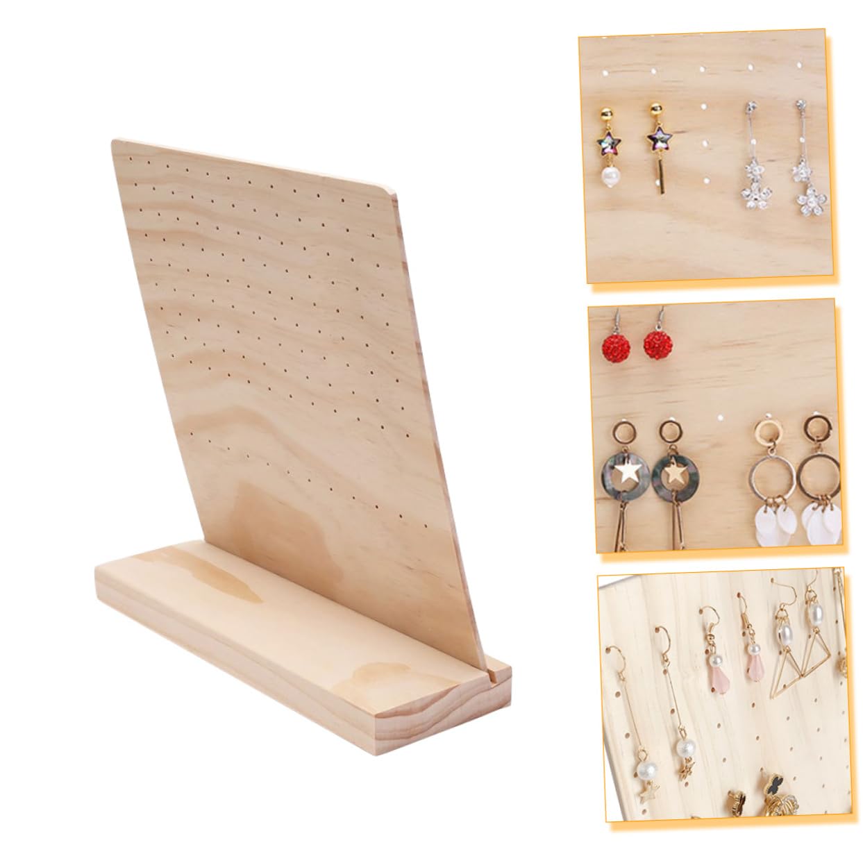 Espositore Orecchini in Legno, Portaorecchini da Appoggio Elegante