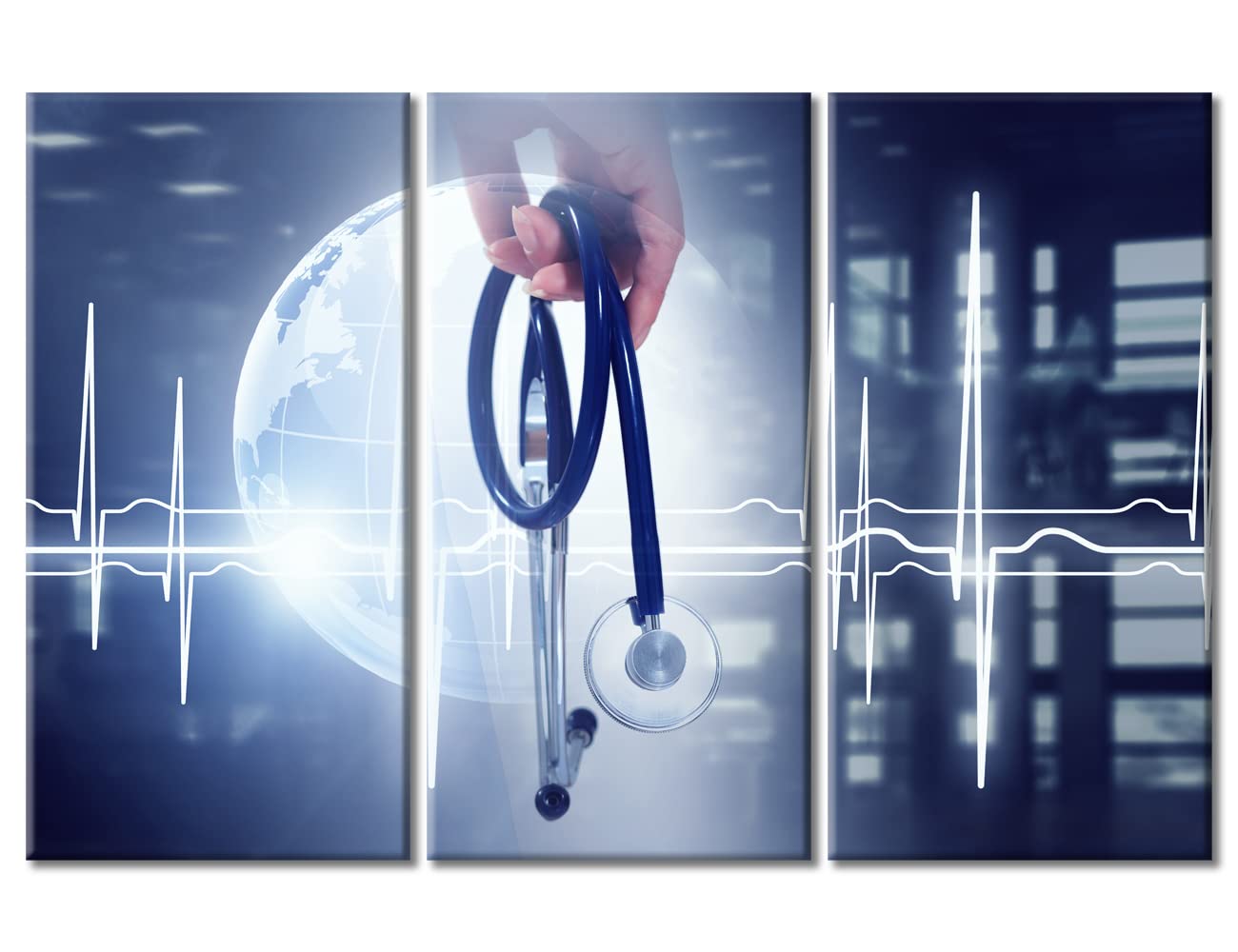 Medicine Concept Poster Wall Art for Living Room 3 Pieces 60" W x 40" H