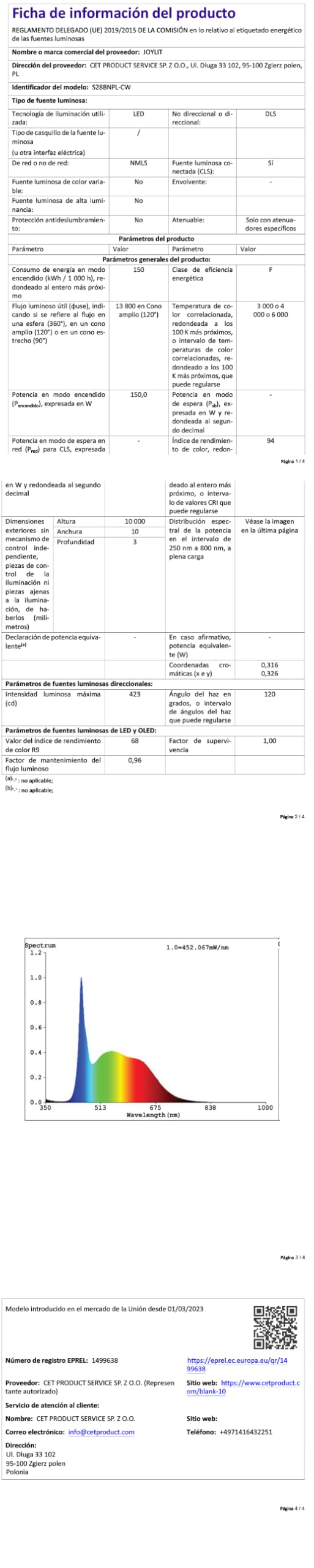 JOYLIT PRO Striscia LED 24V 10M Bianca Caldo 3000K 12800LM Alta Luminosità CRI 92+, CE UL 120LEDs/M Alta Densità SMD 2835 150W Dimmerabile IP20 Flessibile Luce Nastri LED Per Commerciale, Casa