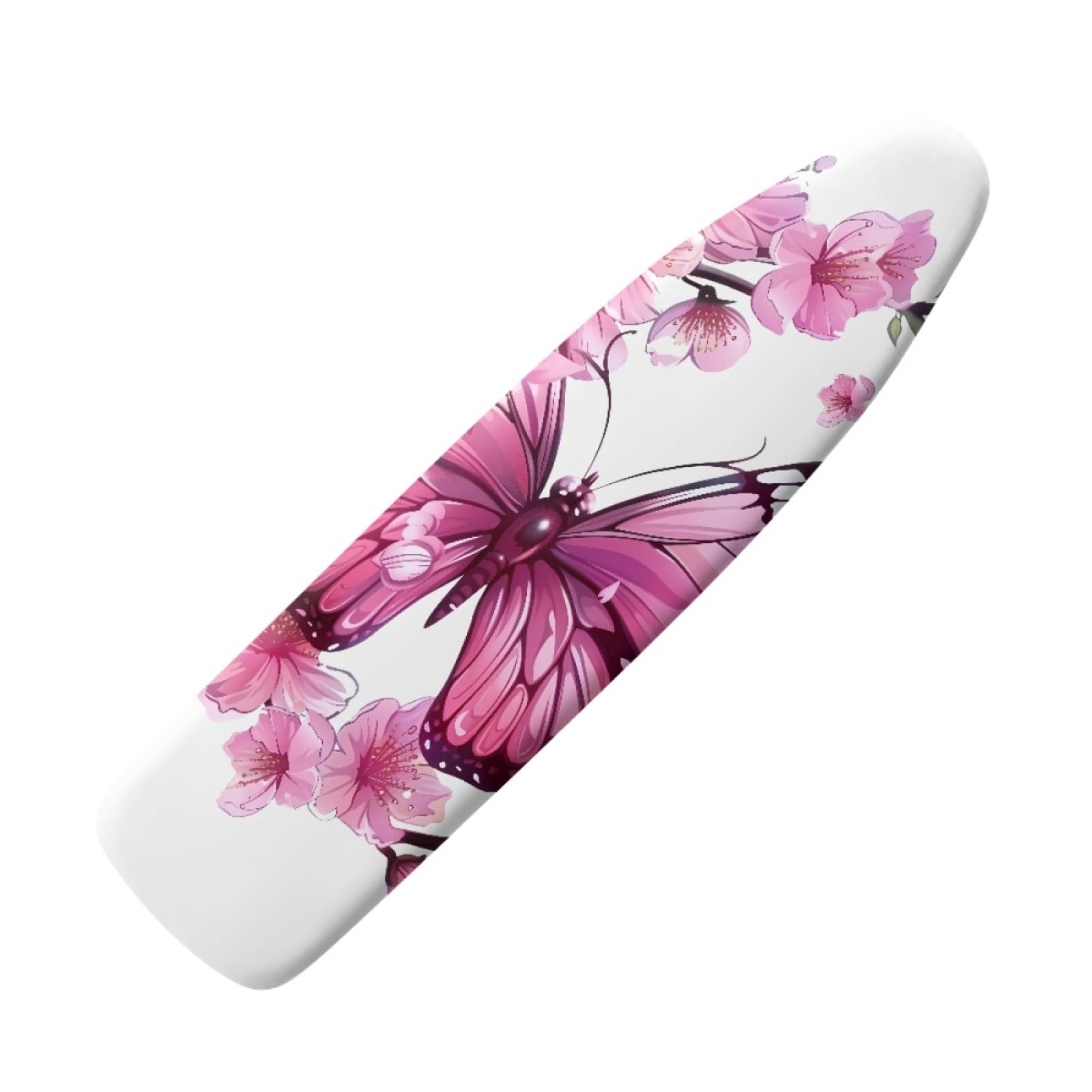 Ironing Board Covers Pink Butterfly Iron Board Covers and Pad Thick Resist Scorching and Staining Thick Easy Fit Iron Cover Adjustable Elastic Rope Ironing Boards Cover 140x50cm