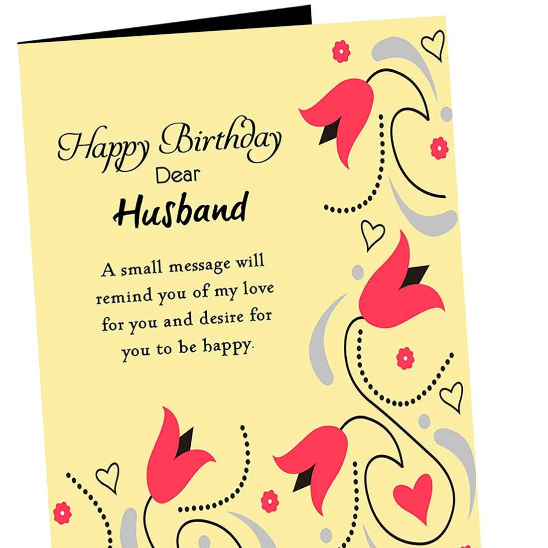 Alwaysgift Happy Birthday Dear Husband Greeting Card, 22x15cm (Multicolour) 1